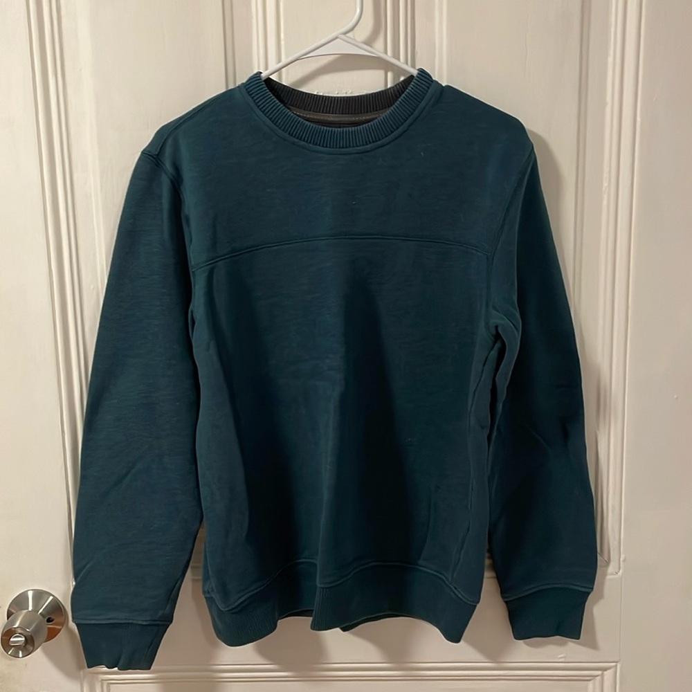 Mens Arrow Crewneck Sweater small green/blue